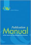 Publication Manual of the American Psychological Association by American Psychological Association: Book Cover