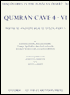 Qumrân Cave 4: Poetical and Liturgical Texts