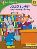 Julio Bunny Goes to the Library by Nicoletta Costa: NOOK Kids Read to Me Cover