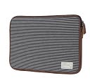 Hex 15" Black and Grey Stripe Macbook Pro Sleeve by August Hat Company Inc.: Product Image