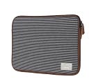 Hex 13" Black and Grey Stripe Macbook Pro Sleeve by August Hat Company Inc.: Product Image