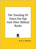 Teaching of Amen-Em-Ope and Other BI