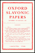 Oxford Slavonic Papers