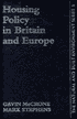 Housing Policy in Britain and Europe