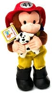 Curious George Fireman: Doll by Russ Berrie: Product Image