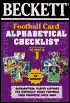 Beckett Football Card Alphabetical Checklist