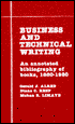 Business and Technical Writing: An Annotated Bibliography of Books, 1880-1980