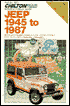 Chilton's Repair and Tune-up Guide Jeep 1945 to 1987: All U.S. and Canadian Models of CJ-2a, CJ-3a, CJ-3b, CJ-5, CJ-6, CJ-7, Scrambler, Wrangler