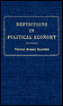 Definitions in Political Economy: Preceded by an Inquiry into the Rules Which Ought to Guide Political Economists in the Definition and Use of Their Terms