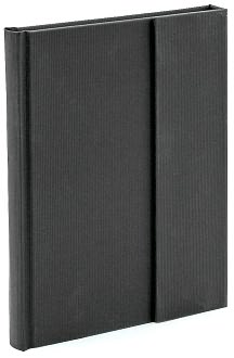 Black Texture Magnetic Wrap Journal 