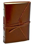 Bombay Brown Leather Journal with Tie 4x6
