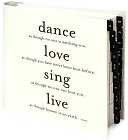 Dance Love Sing Black & White Quotable Address Book 7X7 by Quotable Cards: Product Image