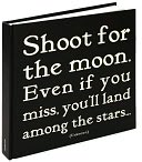 Shoot for the Moon Black & White Square Quotable Journal 8x8 by Quotable Cards: Product Image