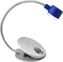 Blue/Silver 2 LED Flex-Neck Clip-On Reading Light by Great Point Light: Product Image