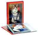 Cat with Heart Notelet Set of 10