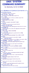 UNIX System Command Summary for Berkeley 4.2 and 4.3 BSD