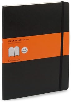 Black Moleskine Ruled Pages Soft 
