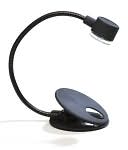 Black Soft touch 2 LED Flex Neck Clip on Reading Light by Great Point Light: Product Image