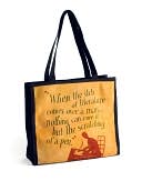 Jeff Fisher Dreams Quote Canvas Tote Bag (14.5 x 14)