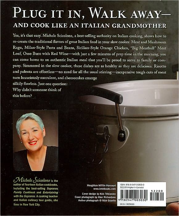 The Italian Slow Cooker by Michele Scicolone: Book Cover
