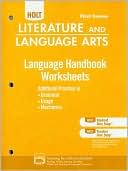Literature and Language Arts Language Handbook Worksheets, First Course: Additional Practice in Grammar, Usage, and Mechanics