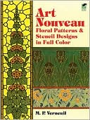 Art Nouveau Floral Patterns and Stencil Designs in Full Color
