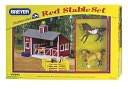 Red Stable Set w/ 2 Horses by Breyer: Product Image