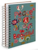 100% Recycled Jumbo "Peace is always Beautiful" Spiral Journal (6"x9") by Mirage: Product Image