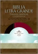 RVR 1960 Hand-Sized Giant Print Reference Bible - Black and Burgundy