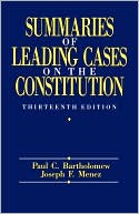 download Summaries Of Leading Cases On The Constitution book