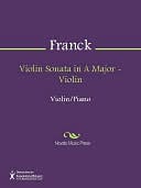 Violin Sonata in A Major - Violin