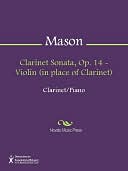 Clarinet Sonata, Op. 14 - Violin (in place of Clarinet)