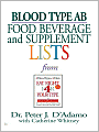 Blood Type AB: Food, Beverage and Supplemental Lists