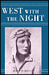 West with the Night by Beryl Markham: Item Cover