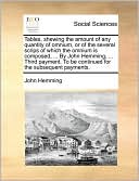 Tables, shewing the amount of any quantity of omnium, or of the several scrips of which the omnium is composed, ... By John Hemming, ... Third payment. To be continued for the subsequent payments.