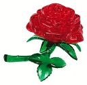 Clearly Puzzled 3D Red Rose by Fundex: Product Image