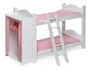 Doll Bunk Beds with Ladder and Storage Armoire by Badger Basket Co: Product Image