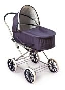 Navy/White 3-in-1 Doll Pram/Carrier/Stroller by Badger Basket Co: Product Image