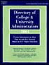 Directory of College and University Administrators 2004
