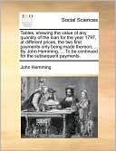 Tables, shewing the value of any quantity of the loan for the year 1797, at different prices, the two first payments only being made thereon; ... By John Hemming, ... To be continued for the subsequent payments. by John Hemming: Book Cover