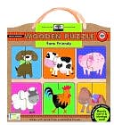 Green Start Wooden Puzzles: Farm Friends - Earth Friend Puzzles with Handy Carry & Storage Case