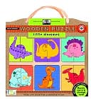 Green Start Wooden Puzzles: Little Dinosaurs - Earth Friendly Puzzles with Handy Carry & Storage Case