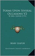 Poems Upon Several Occasions V2: By Mrs. Leapor (1751)