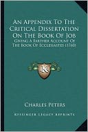 An Appendix To The Critical Dissertation On The Book Of Job