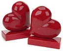Floating Red Heart Italian Alabaster Bookends (Set of 2) by Barnes & Noble: Product Image