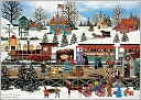 WINTER TRAIN STATION CHRISTMAS BOXED CARD