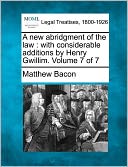 download A New Abridgment of the Law : With Considerable Additions by Henry Gwillim. Volume 7 of 7 book