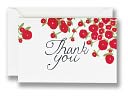 Red Flower Whimsical Thank You Set of 10
