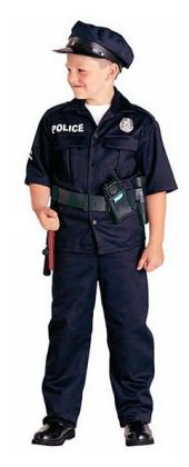 Police Officer Child Costume: Size X-Small (4-6)