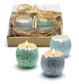 Cracked Egg Candle in a Nest Set of 3